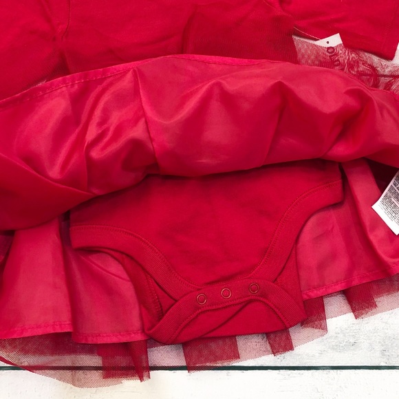 Toddler Long Sleeve Red Tutu Dress - Various Sizes - Picture 2 of 3